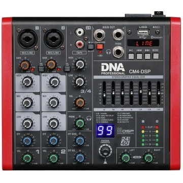 DNA CM4-DSP USB MP3 Bluetooth Phantom Audio Mixer 