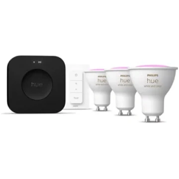 Philips Hue Starter set: 3 GU10 bulbs, dimmer swit