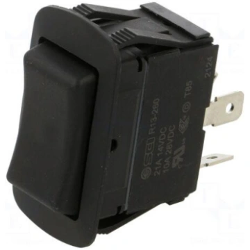 ROCKER | DPDT | Pos: 3 | (ON)-OFF-(ON) | 10A/250VA