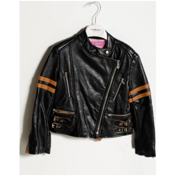 ValMax faux leather jacket with straps - BLACK / 6