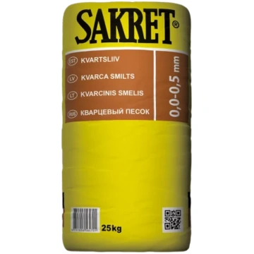 Sakret QS kvarca smilts (0-0.5mm) 25kg