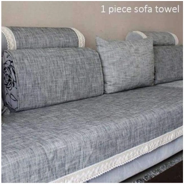 Grey Sofa Cover Dīvāns Spilvens Kokvilnas veļa Aud