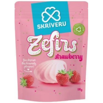 SKRĪVERU zefīrs ar zemeņu garšu 170g (450-12800) S