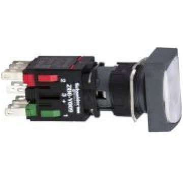 Complete illuminated push button, Harmony XB6, whi