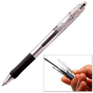 Pildspalva lodīšu ZEBRA Tapli Clip 0.5mm melna