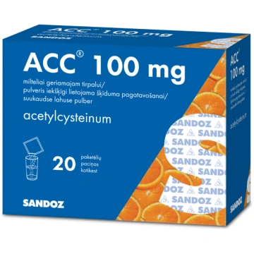 ACC 100mg pulveris iekšķīgi lietojama šķīduma paga