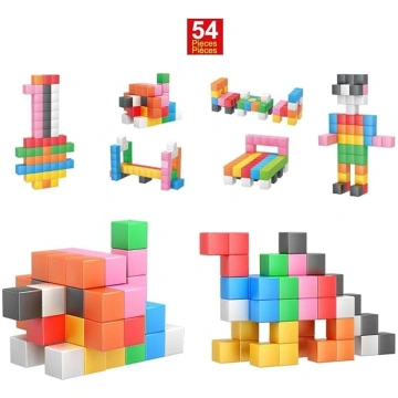 PicassoTiles magnētiskie kubveida būvklucīši, 3 cm
