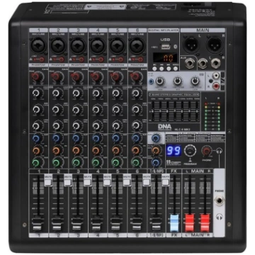 DNA HLC 6 MK2 analog audio mixer 6 channels USB MP