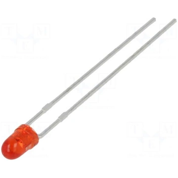 LED | red | 2.9mm | 60mcd | 34° | Front: convex | 