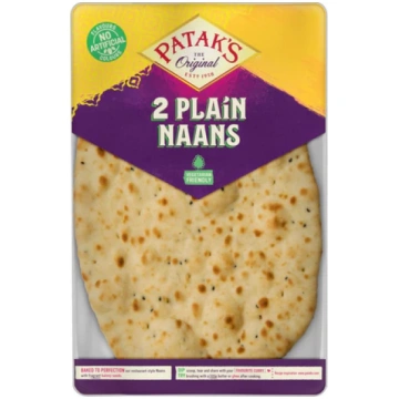 Patak's Plain Naan 2 per pack