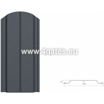 Metāla žoga dēlis/štaketa AVE - Garums: 1200 mm - 