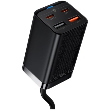 Baseus GaN3 Pro Lādētājs PD / 65W / 2x USB-C / 2x
