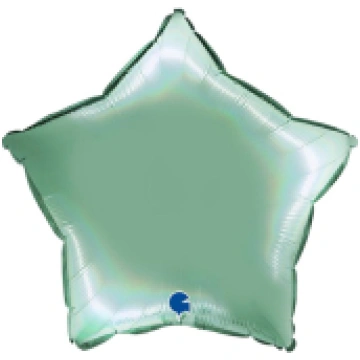 PLATINUM TIFFANY BLUE STAR gaisa balons 45 CM