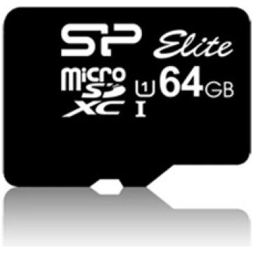 Silicon Power Elite UHS-I 64 GB, MicroSDXC, Flash 