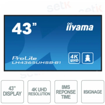 Iiyama - 43 inch monitor - 4K UHD - With speakers 