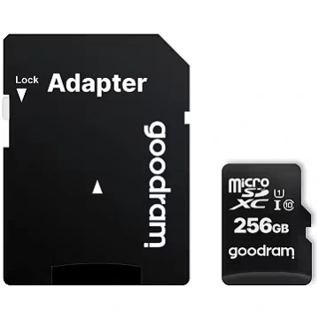 Goodram M1AA, microSDXC, 256GB, Class 10, UHS-I + 