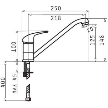 PYRAMIS ASALIA Kitchen mixer 090918301 Sand beige