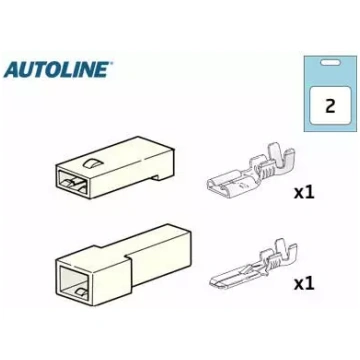 Savienotāju komplekts, 1 kontakts, 6,3 mm AUTOLINE