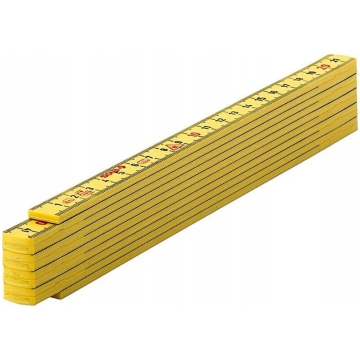 Sola 2m dzeltens saliekams koka lineāls