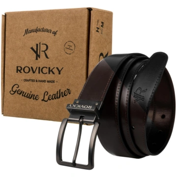 Vīriešu josta, āda, 115cm, ROVICKY RPM-14D-125-PUM