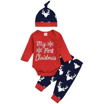 Bērnu zēni Ziemassvētku apģērbi toddler Mans pirma