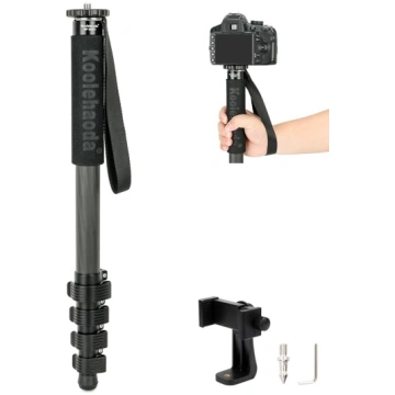 Koolehaoda Camera Monopod 65 collu oglekļa šķiedra