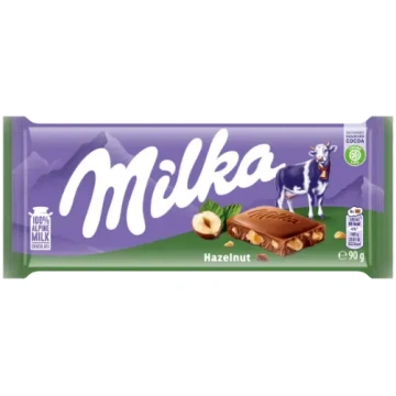 Milka Chocolate BROKEN HAZELNUTS 90g 450-27425