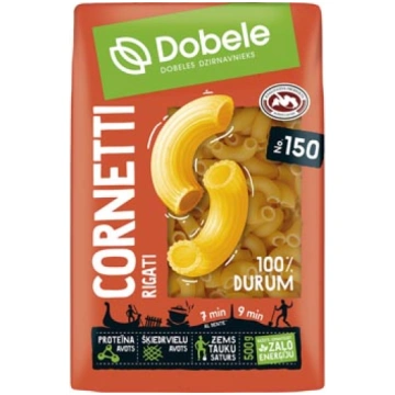 MAKARONI CORNETTI RIGATI RADZIŅI DOBELE 500G