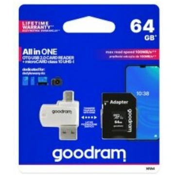 Goodram MicroSD class 10 UHS I 64GB Atmiņas karte 