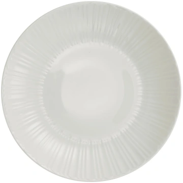 Zupas šķīvis AMBITION Perla, balta krāsa, porcelān