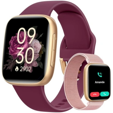 Smartwatch Damen, 1.85″ HD AMOLED Smart Watch mit 