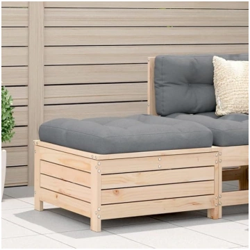 Homgoday Garden Footrest with Cushion Solid Pine W