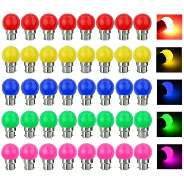 LED krāsainas B22 bajonetes spuldzes Krāsainas spu