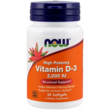 Vitamin D-3 2000 IU Now Foods 30 softgels