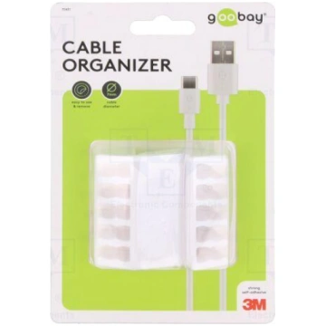 Set of clips | white | Cable P-clips | 2pcs | five