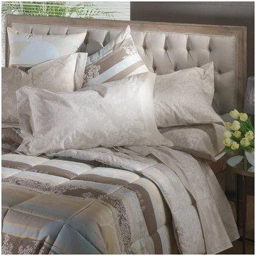 Caleffi Aurora 62415 Kokvilnas sega, Taupe, dubult