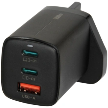 iBOX C-65 Black, GaN 65W universal charger UK plug