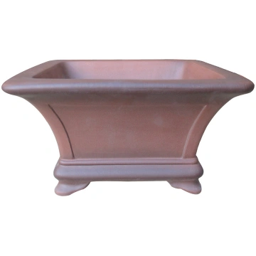 12" Steep Flared Unglazed Semi-Cascade Bonsai Pot