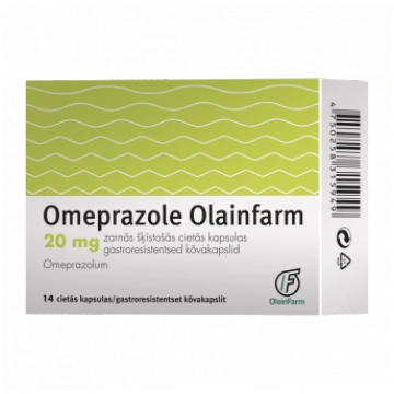 OMEPRAZOLE OLAINFARM 20 mg zarnās šķīstošās cietās