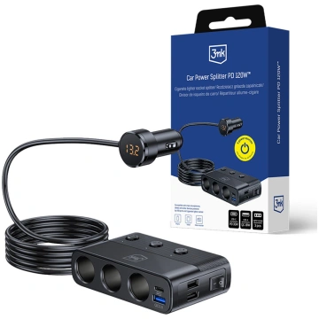 3mk Car Power Splitter PD 120W™ QC PPS automašīnas
