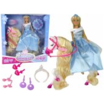 LEAN Toys Set Doll Horse Accessories Crown Dress B