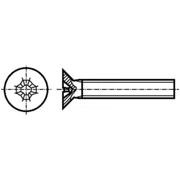 Screw | M2.5x12 | Head: countersunk | Phillips | P