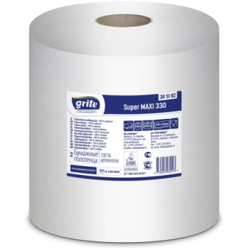 Roku dvieļi Grite Super Maxi 330, balti, 1-kārt., 