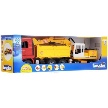 Rotaļu kravas auto ar ekskavatoru Bruder 02751, 1: