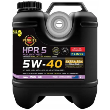 Penrite HPR 5 5W-40 Full Synthetic Engine Oil 7L H