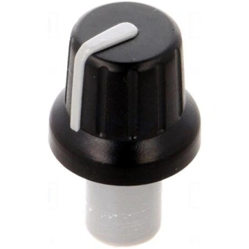 Knob | with pointer | ABS | Øshaft: 6mm | Ø16x14.4