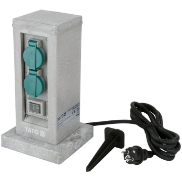 Outdoor socket in imitation stone box | IP44 | 4 X
