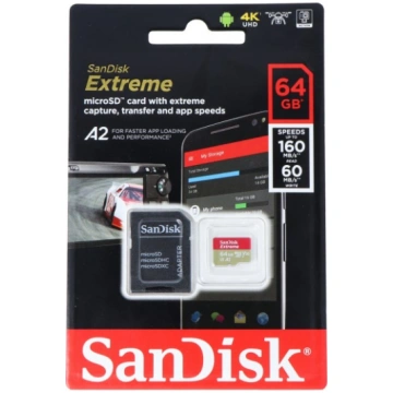 SanDisk Extreme microSDXC 64 GB 160 / 60 MB / s A2