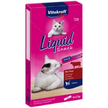 Vitakraft kaķu šķidrā uzkoda liellopu gaļa/inulīns