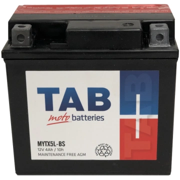 Motocikla akumulators TAB, 12 V, 4 Ah, 70 A